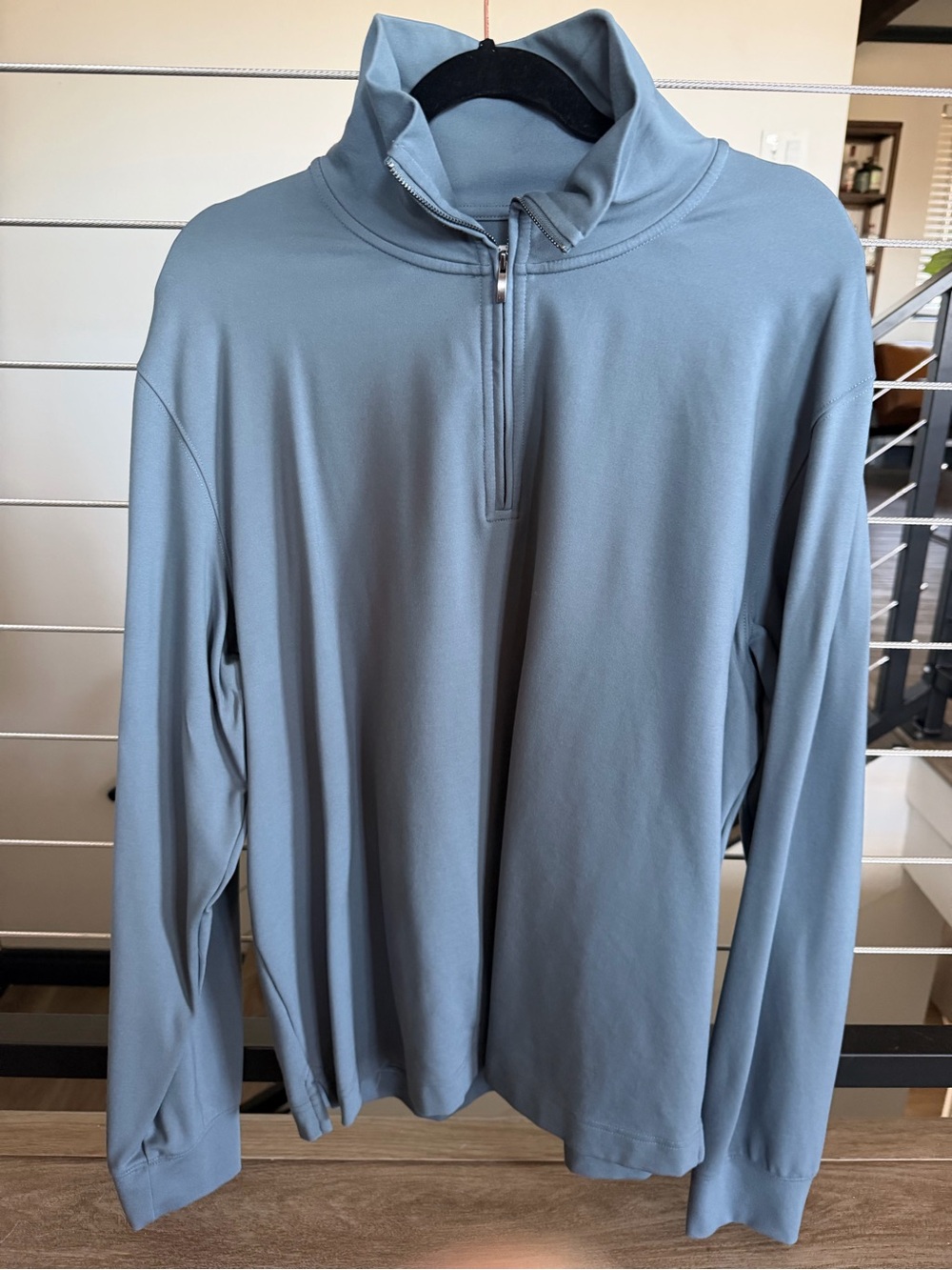 Nordstrom Men's Light Slate Blue Quarter-Zip Sweater